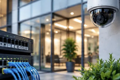 Switch réseau et caméra de vidéosurveillance